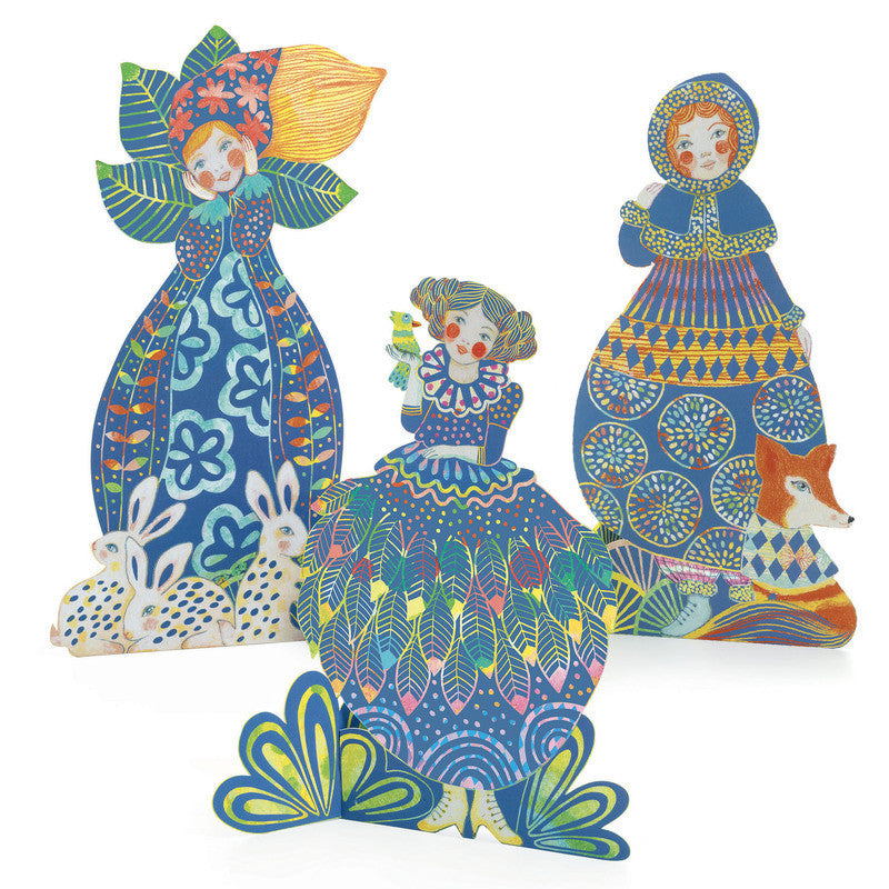 Djeco - Pretty Dresses Sculpture Scratch Cards