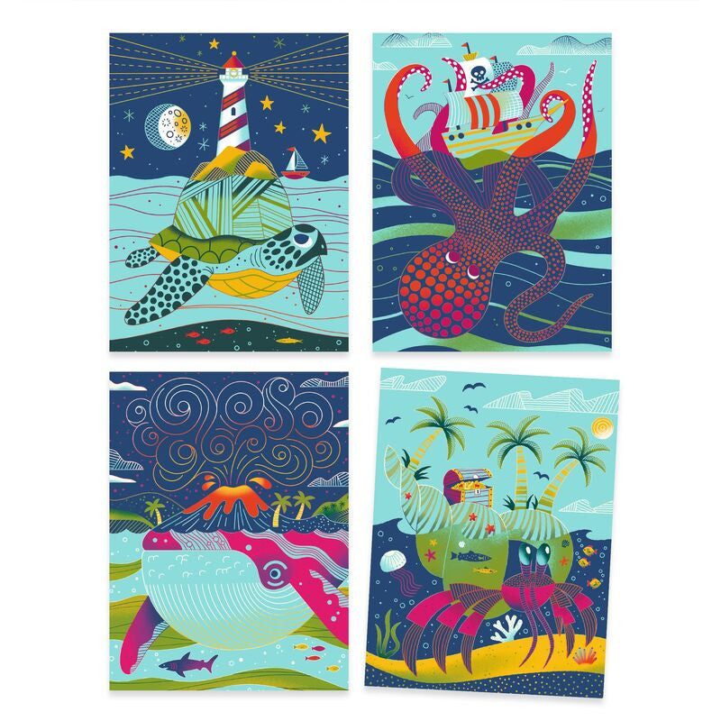 Djeco - Topsy-Turvy Scratch Cards