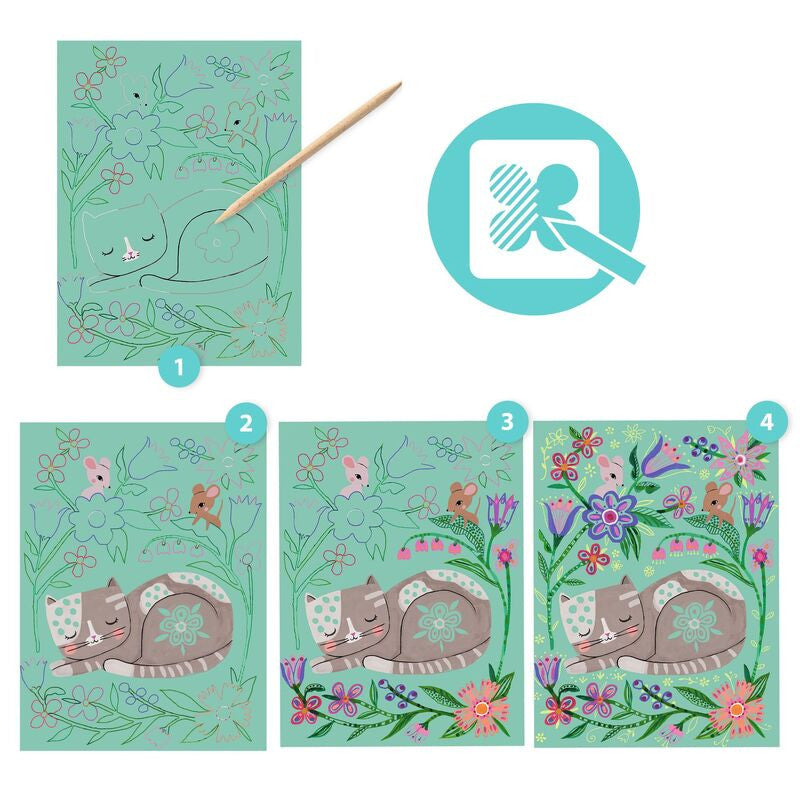 Djeco - Encounters Scratch Cards