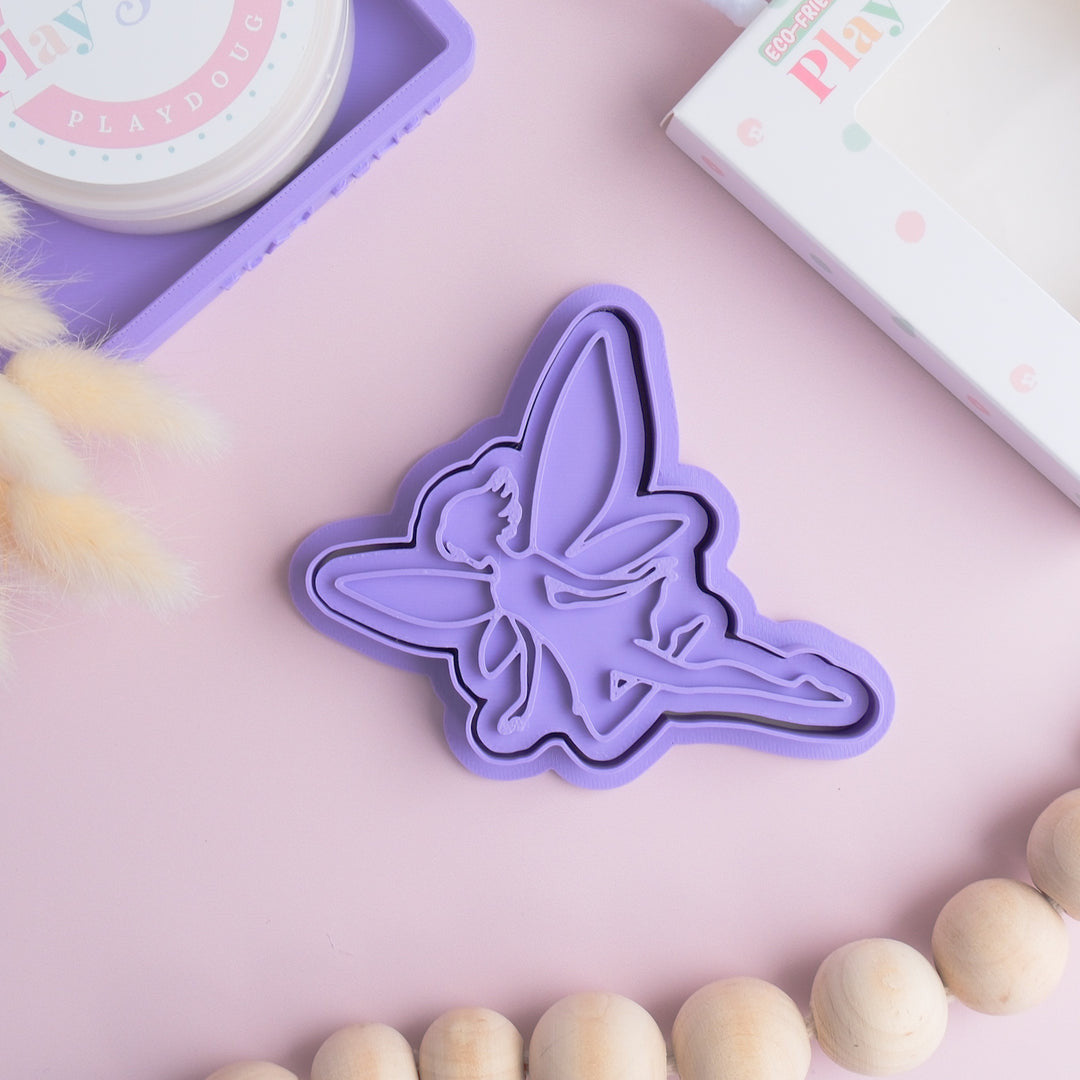 Play Sense - Eco Playdough Stamp - Flying Fairy Purple