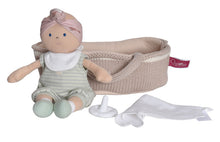 Bonikka - Green Outfit Baby Doll with Knitted Carry Cot
