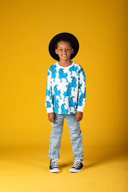 Blue Rex Roar Long Sleeve T-shirt