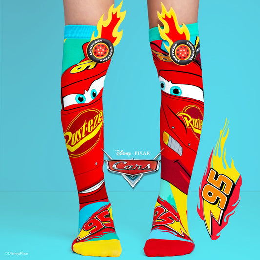 MADMIA Lightning Mcqueen Cars Socks novelty knee high socks