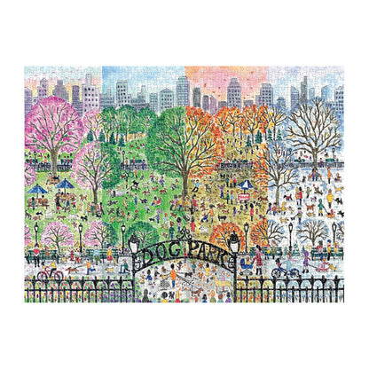 Galison 1000pc - Michael Storrings Dog Park in Four Seasons Puzzle