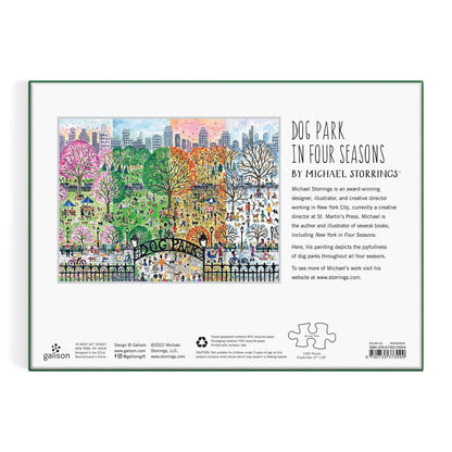 Galison 1000pc - Michael Storrings Dog Park in Four Seasons Puzzle