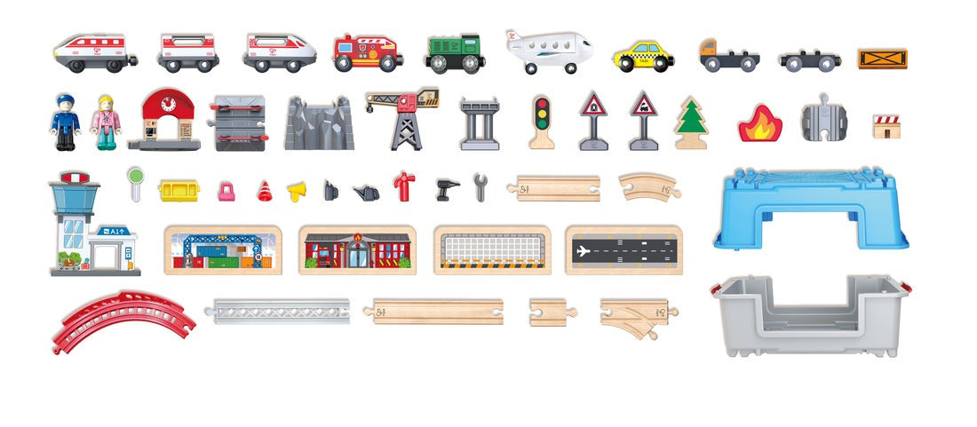 Hape Rail - Super Cityscape Transport Bucket Set