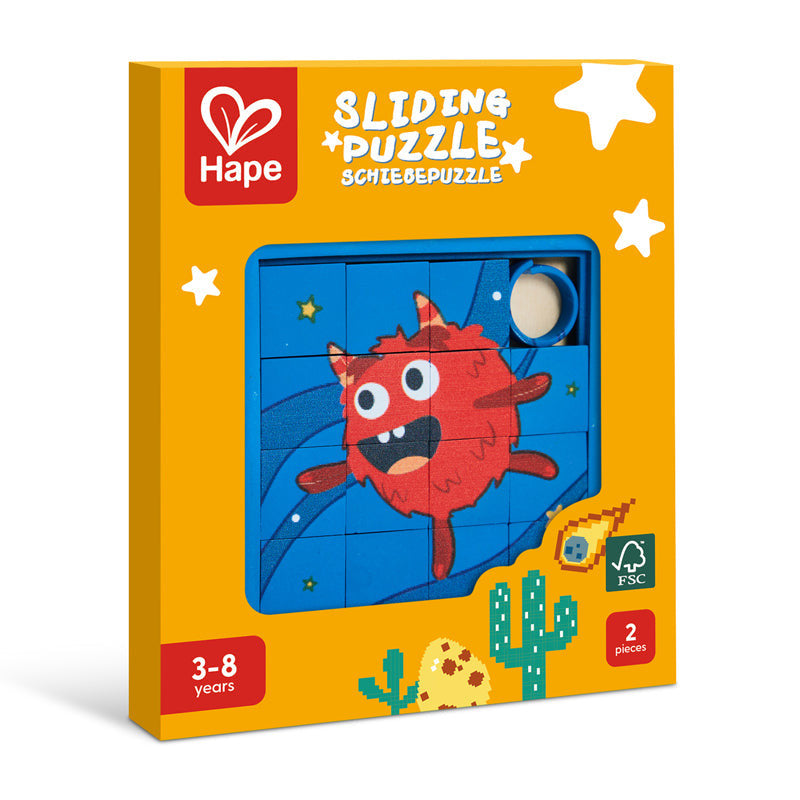 Hape - Sliding Puzzle - Little Monster