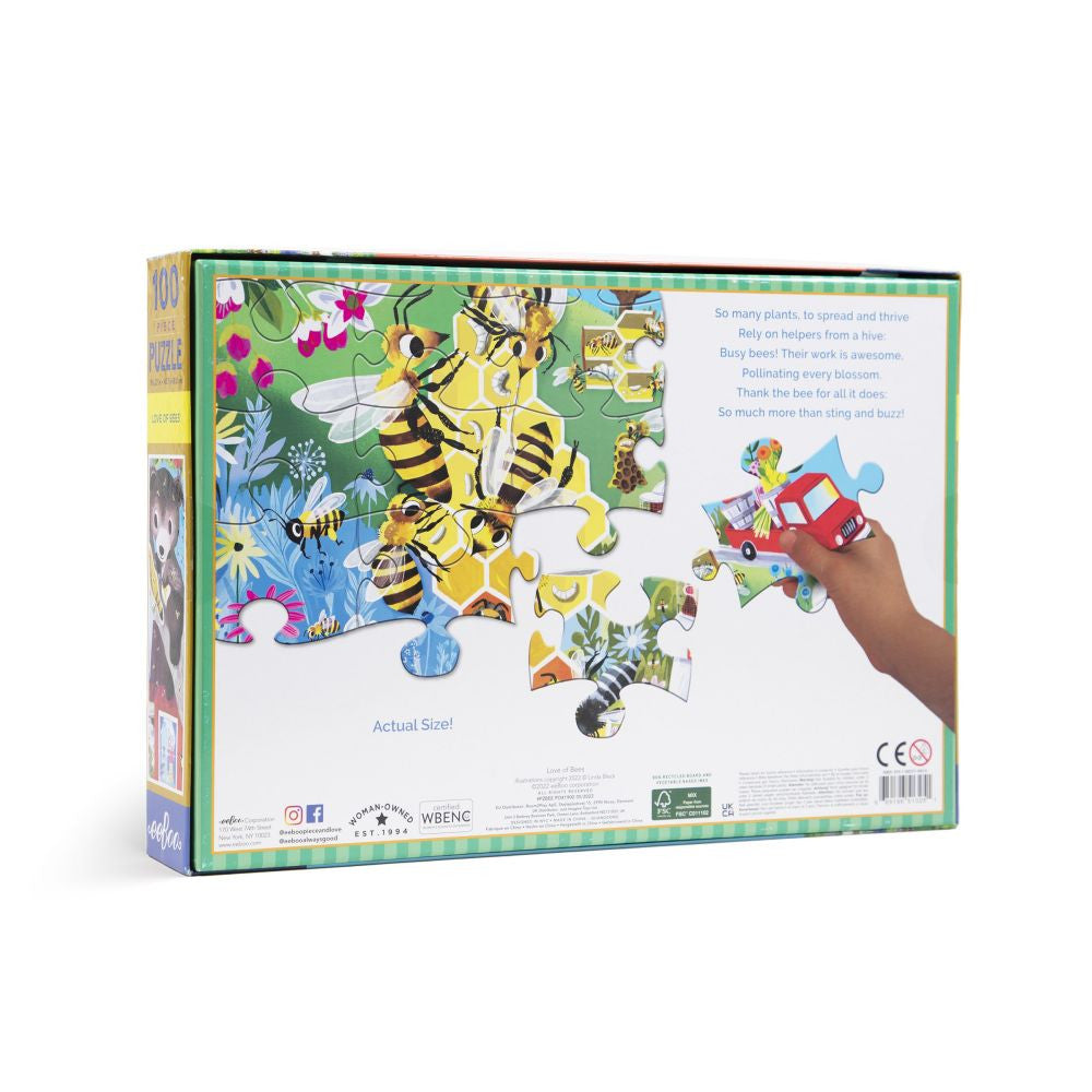 eeBoo 100pc - Love of Bees Puzzle