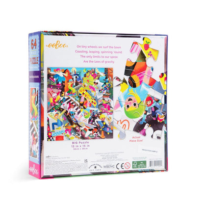 Eeboo 64pc - Skateboarders Puzzle