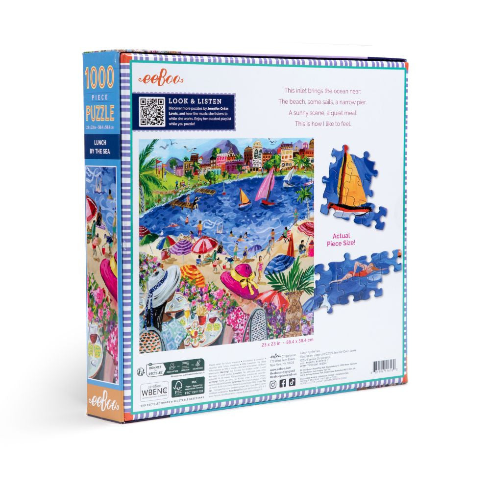 eeBoo 1000pc - Lunch by the Sea Puzzle