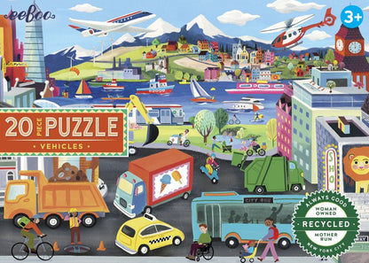 eeBoo 20pc - Vehicles Puzzle