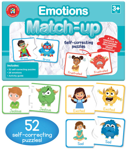 Learning Can Be Fun -  Emotions Match-up Self-Correcting Puzzles