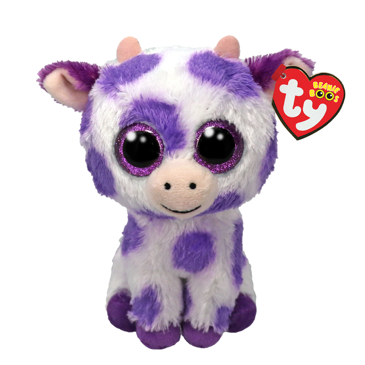 TY Beanie Boos Regular - Ethel the Spotted Purple Cow