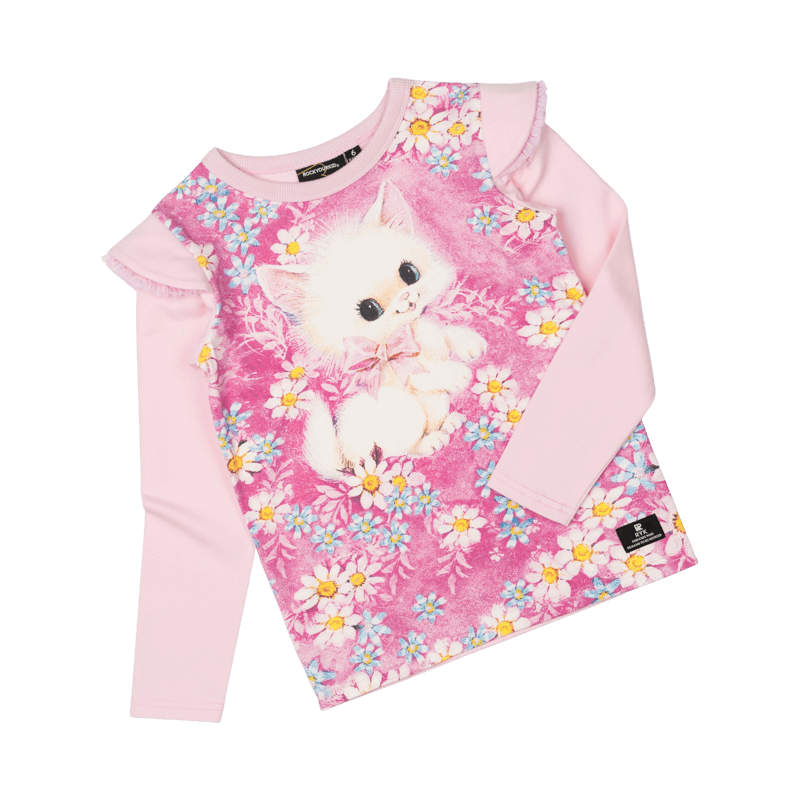 White Kitten Long Sleeve T-Shirt - Teen