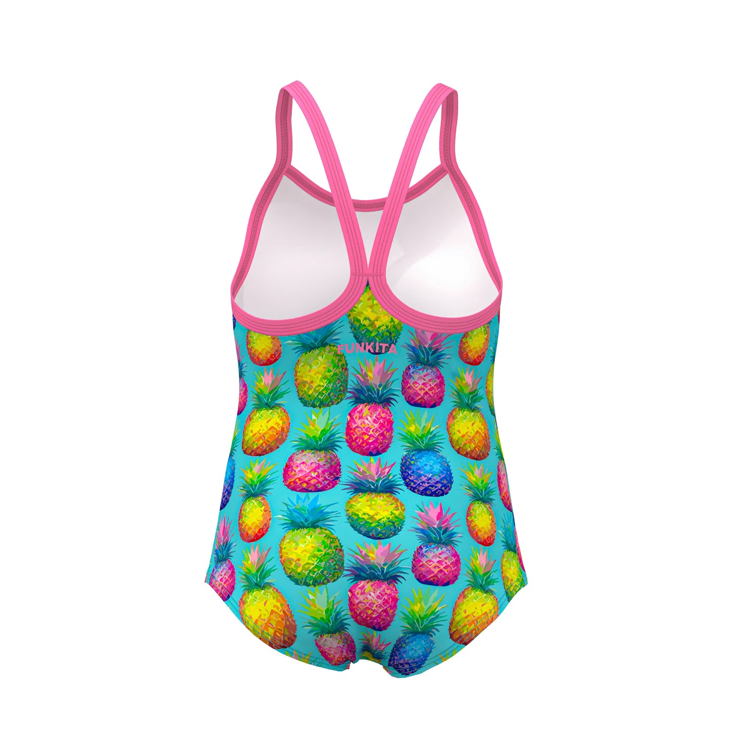 Funkita Toddler Girls Punchy Bunch printed one piece swimsuit with colourful design and full back coverage