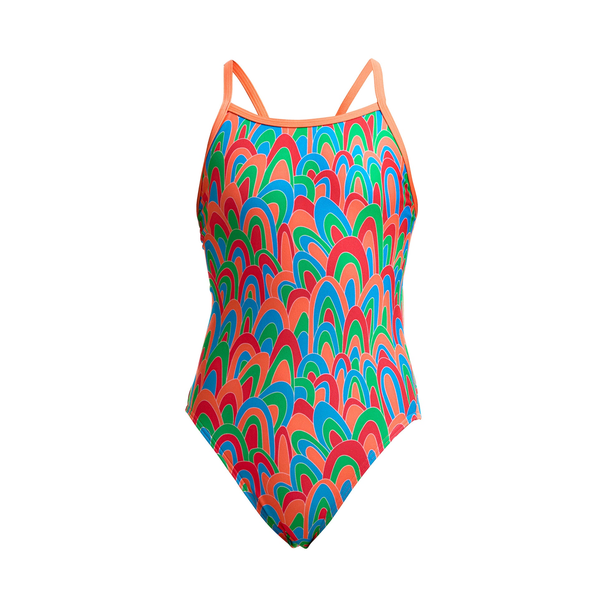 Funkita Girls Hush Puffy Single Strap One Piece Swimsuit with chlorine-resistant ECO C-INFINITY fabric
