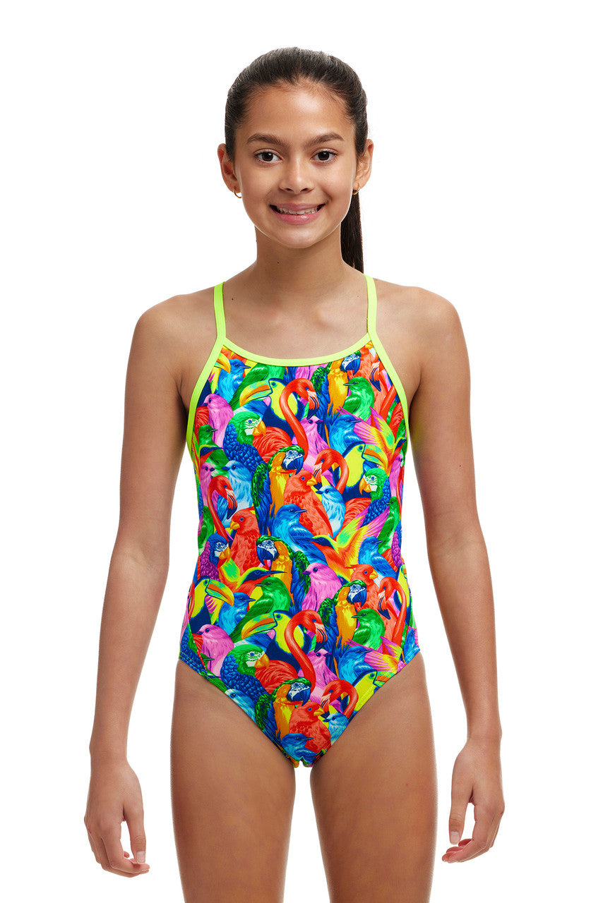 Funkita - Girls Diamond Back One Piece Swimmers - Bright Birds