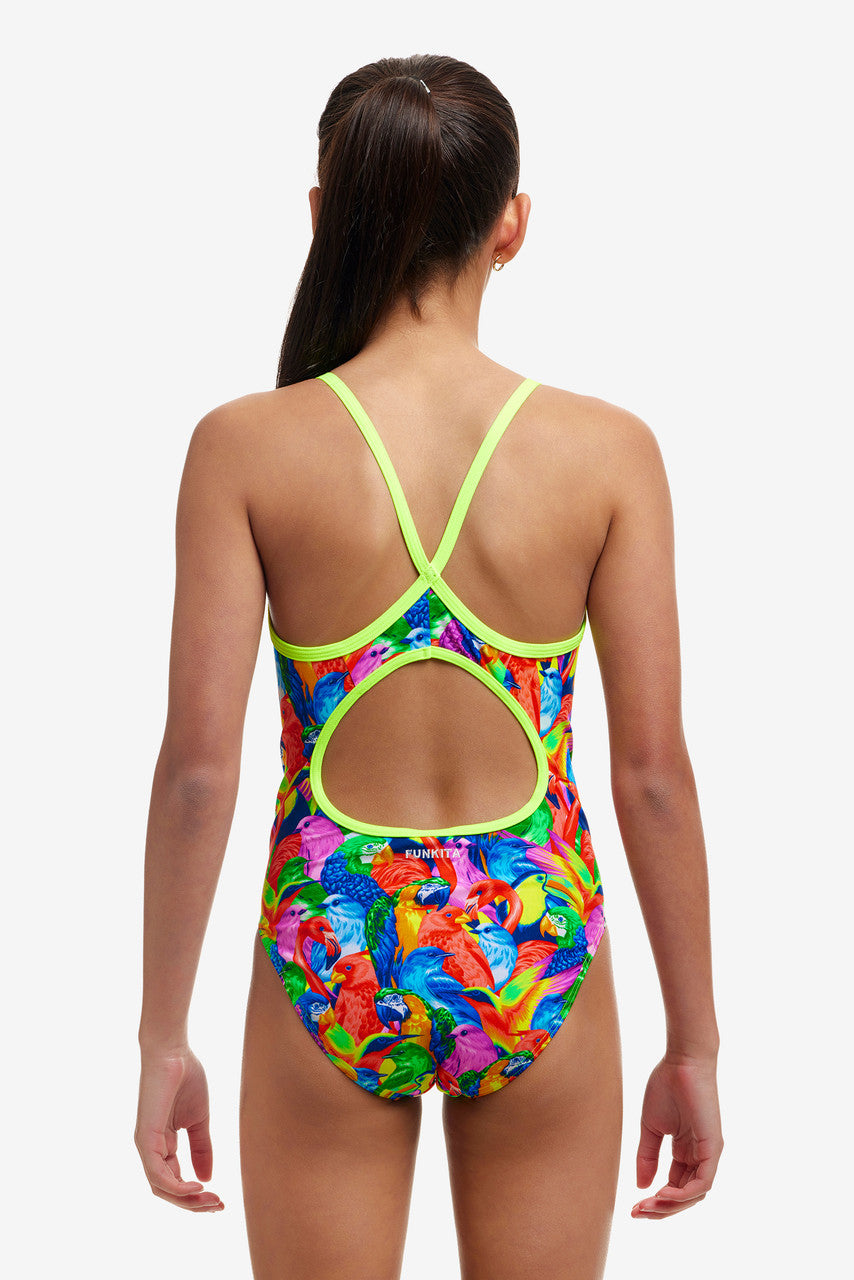Funkita - Girls Diamond Back One Piece Swimmers - Bright Birds