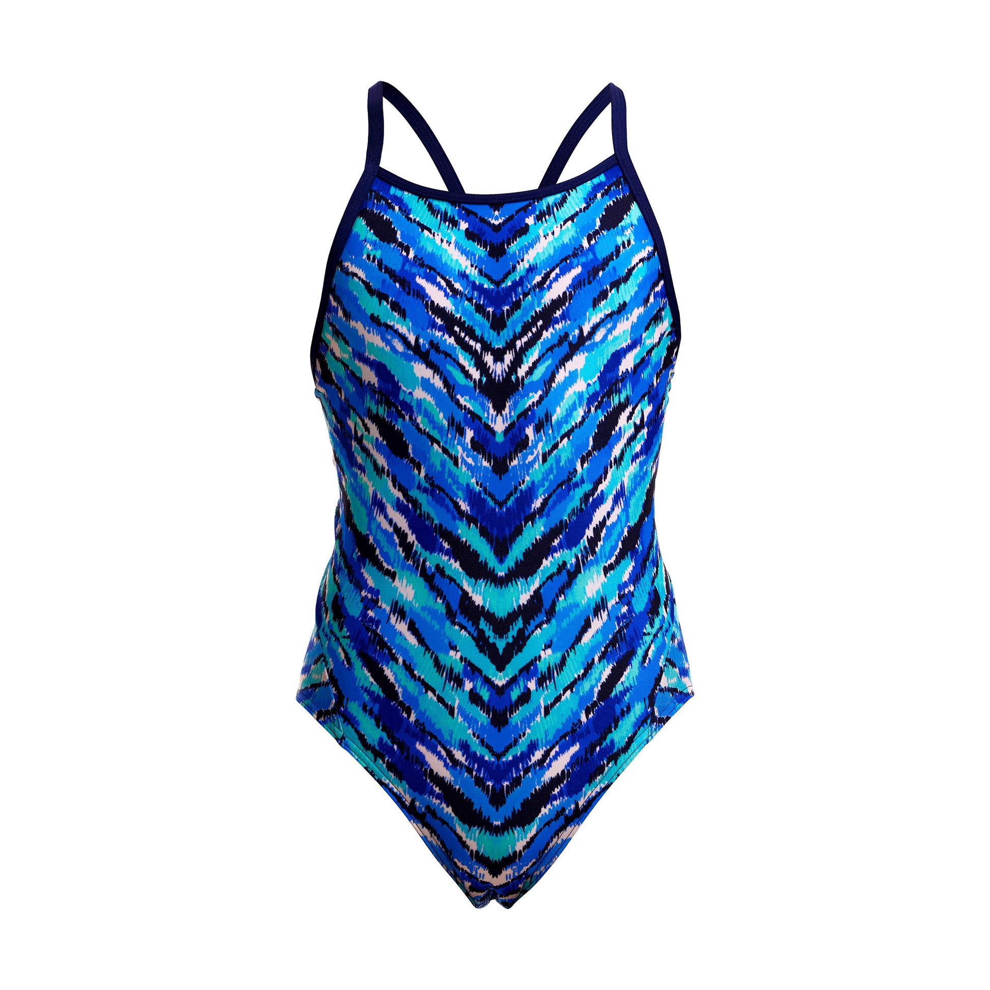 Funkita Girls Fur Seal Diamond Back One Piece Swimsuit with chlorine-resistant ECO C-INFINITY fabric