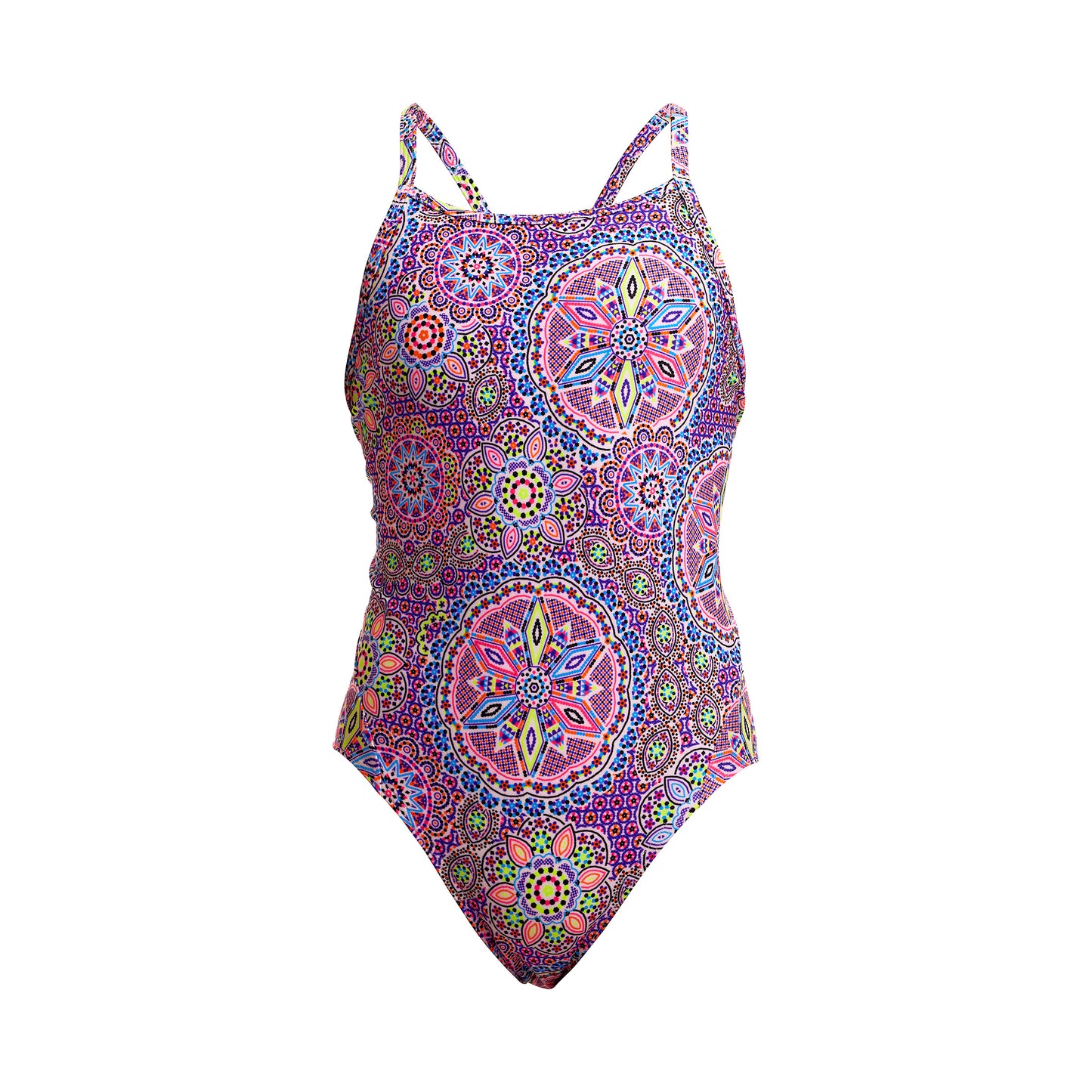 Funkita Girls Love Lacy Diamond Back One Piece Swimsuit with chlorine-resistant ECO C-INFINITY fabric