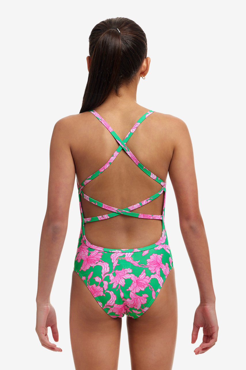 Funkita - Girls Strapped In One Piece Swimmers - Blossom Fly
