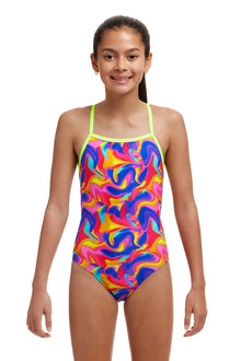 Funkita - Girls Strapped In One Piece Swimmers - Summer Swirl