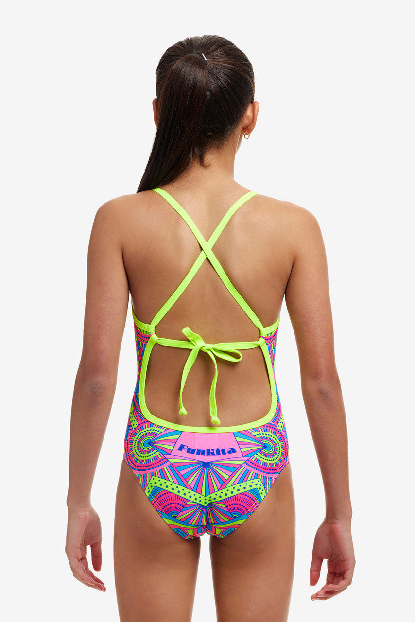 Funkita - Girls Tie Me Tight One Piece Swimmers - Stellar Stars
