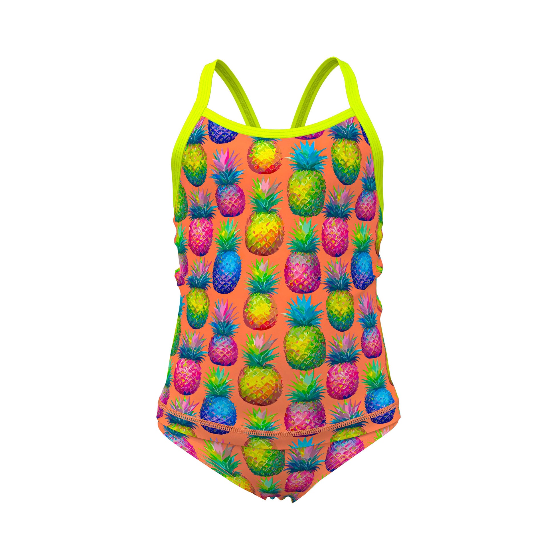 Funkita Toddler Girls Pinky Piney printed one piece swimsuit with colourful chlorine-resistant ECO C-INFINITY fabric