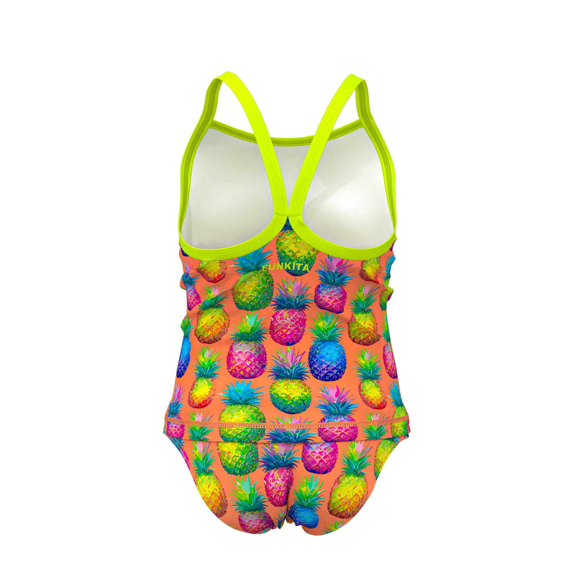 Funkita Toddler Girls Pinky Piney printed one piece swimsuit with colourful chlorine-resistant ECO C-INFINITY fabric