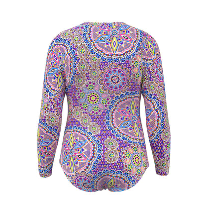 Funkita Toddler Girls Love Lacy Sun Cover One Piece swimsuit with long sleeves, UV50+ protection and ECO C-INFINITY fabric