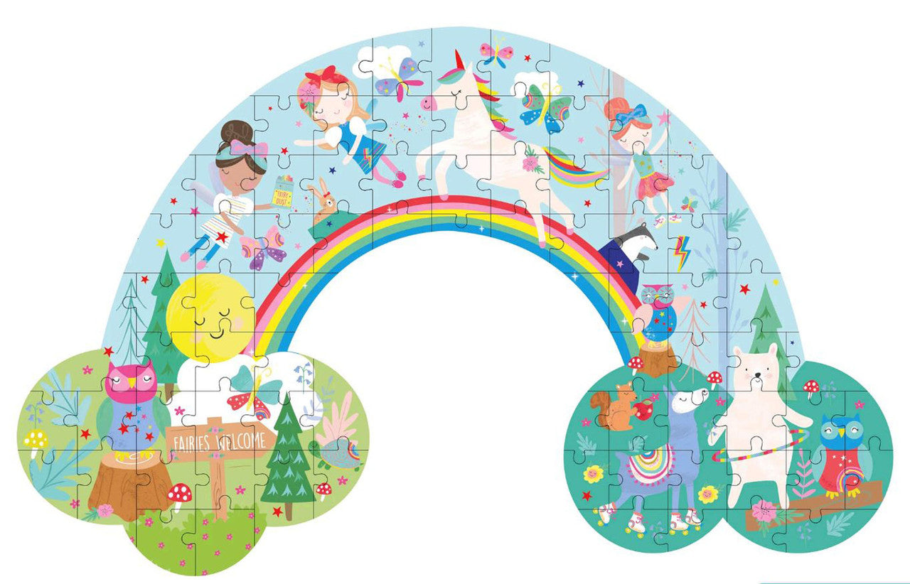 Floss & Rock 80pc -  Rainbow Fairy Shaped Puzzle