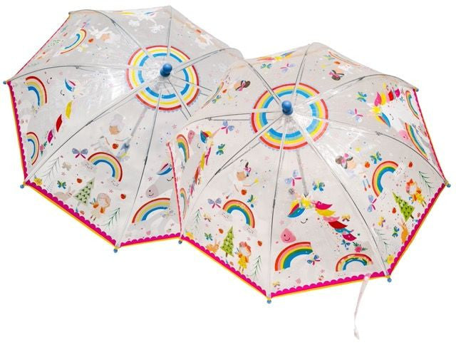 Floss & Rock - Colour Changing Umbrella - Rainbow Fairy Transparent