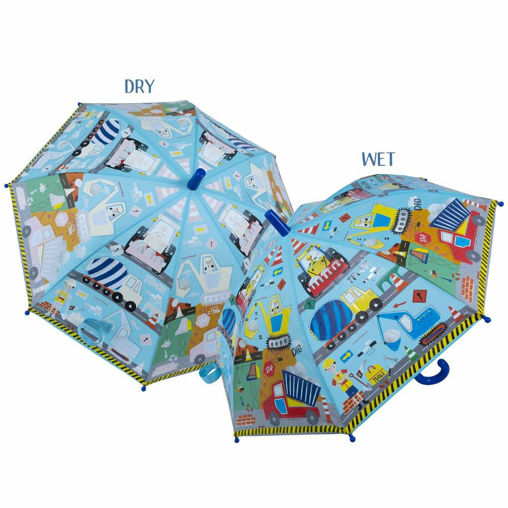 Floss & Rock Colour Changing Umbrella - Blue Construction