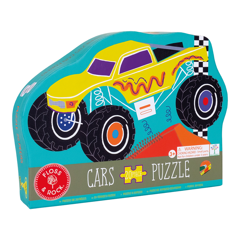 Floss & Rock 20pc - Cars Shaped Puzzle