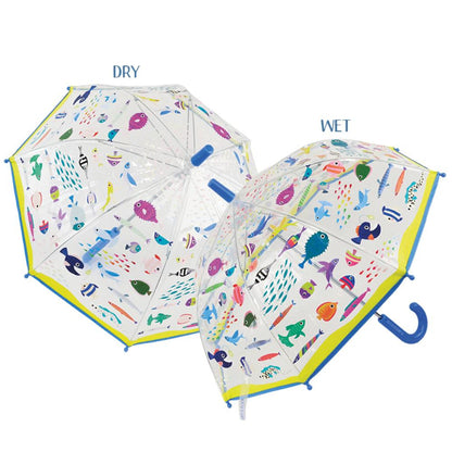 Floss & Rock Colour Changing Umbrella - Transparent Ocean