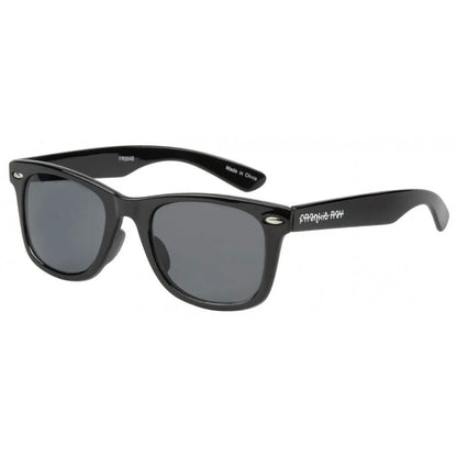 Frankie Ray Kids Sunglasses Gadget Black with sporty wrap-style frame and UV400 smoke lenses for children aged 3 to 8 years