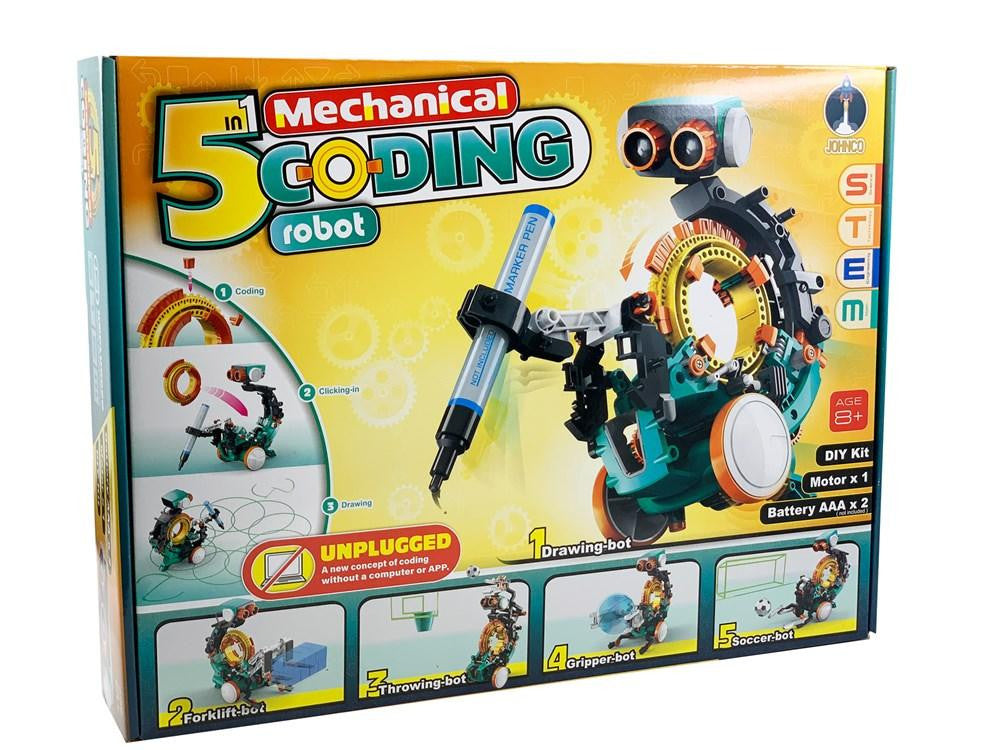 Johnco - 5-in-1 Mechanical Coding Robot