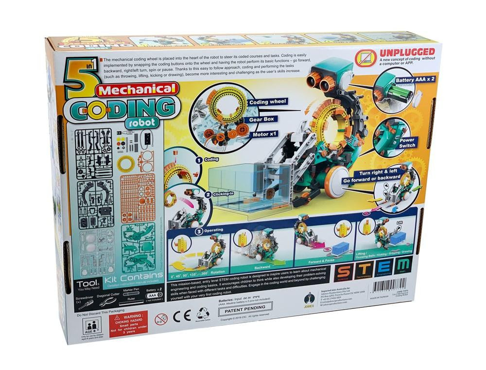 Johnco - 5-in-1 Mechanical Coding Robot