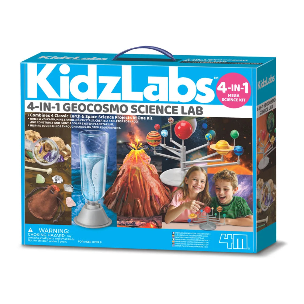 4M KidzLabs 4-in-1 Geocosmo Science Lab box shown front-on against a white background