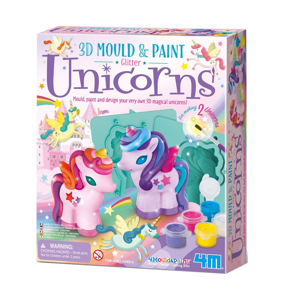 4M - 3D Mould & Paint - Glitter Unicorns
