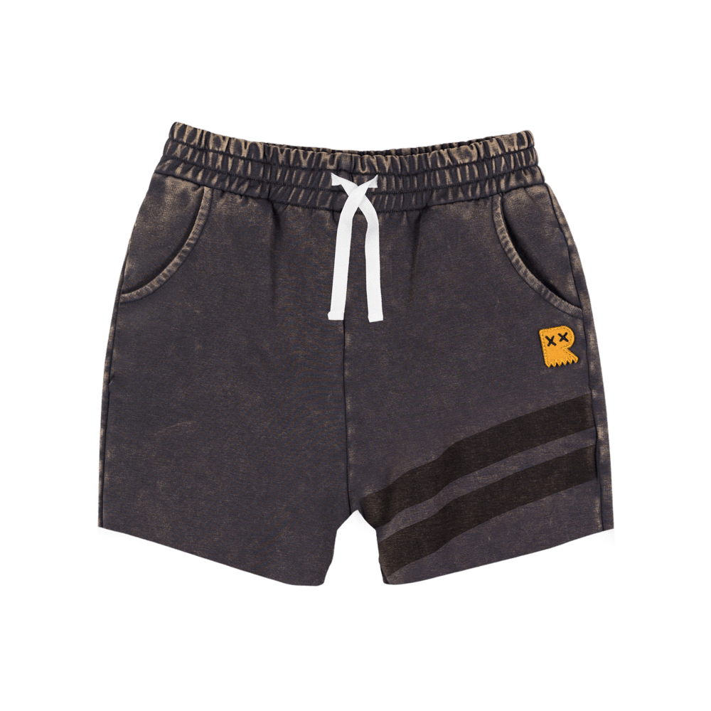 Rock Your Baby - Black Wash Stripe Shorts