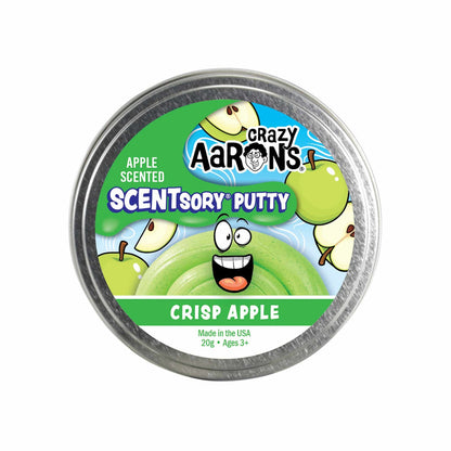 Crazy Aaron's Apple Scented SCENTsory Putty - Crisp Apple 2.75" Tin