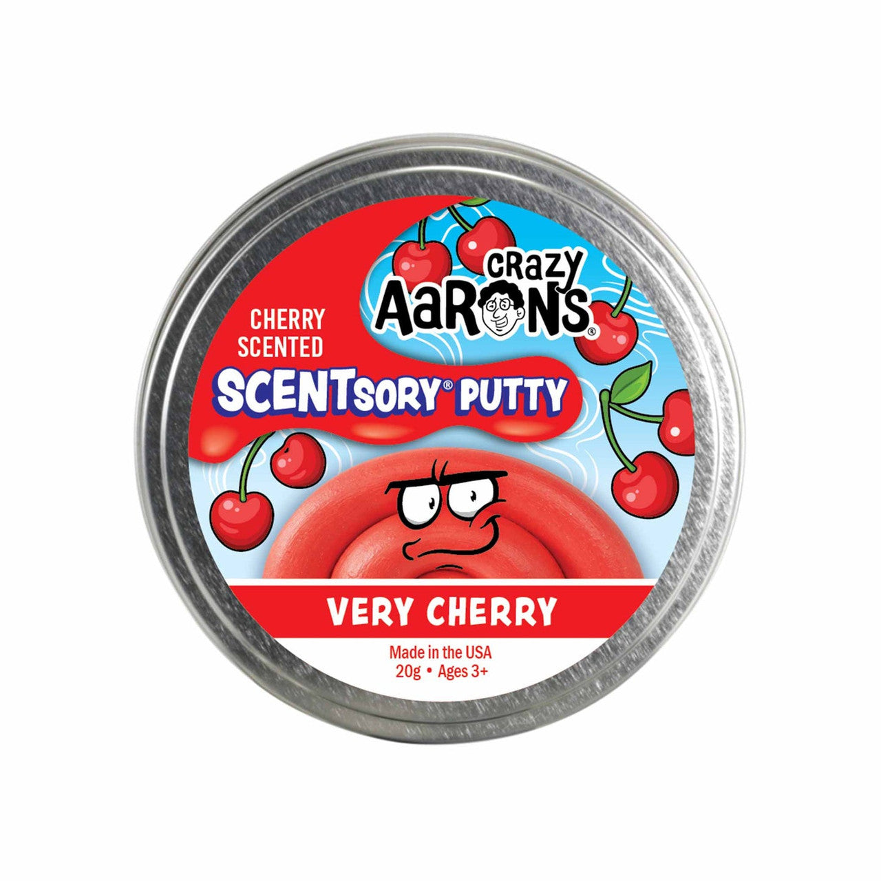 Crazy Aaron's Cherry Scented SCENTsory Putty - Very Cherry 2.75" Tin