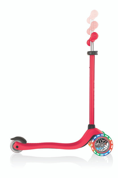 Globber 3 Wheel Primo Lights Scooter - Red