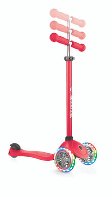 Globber 3 Wheel Primo Lights Scooter - Red
