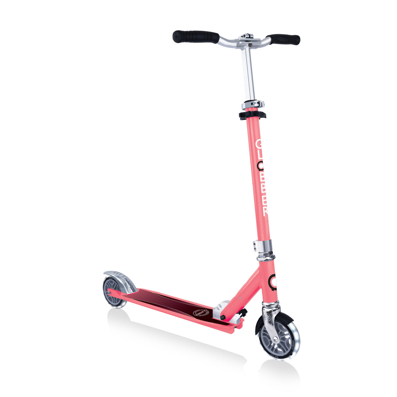 Globber - FLOW ELEMENT Scooter with Lights - Coral Pink