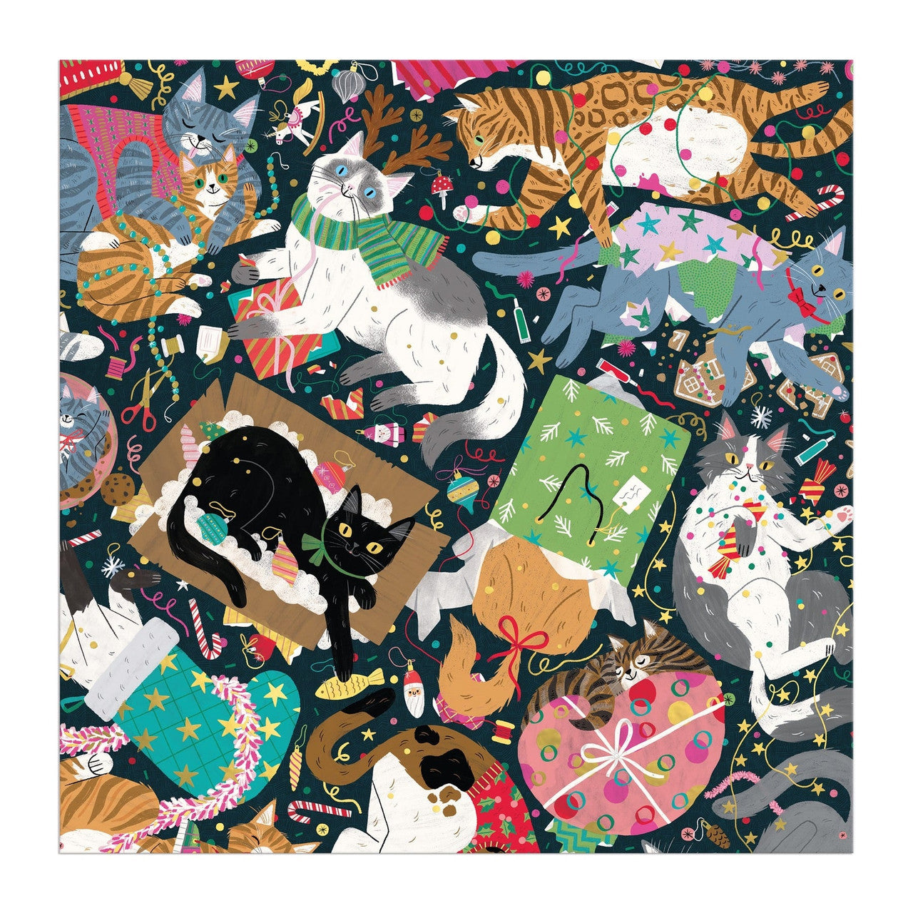Galison 500pc - Catmas Chaos Foil Puzzle