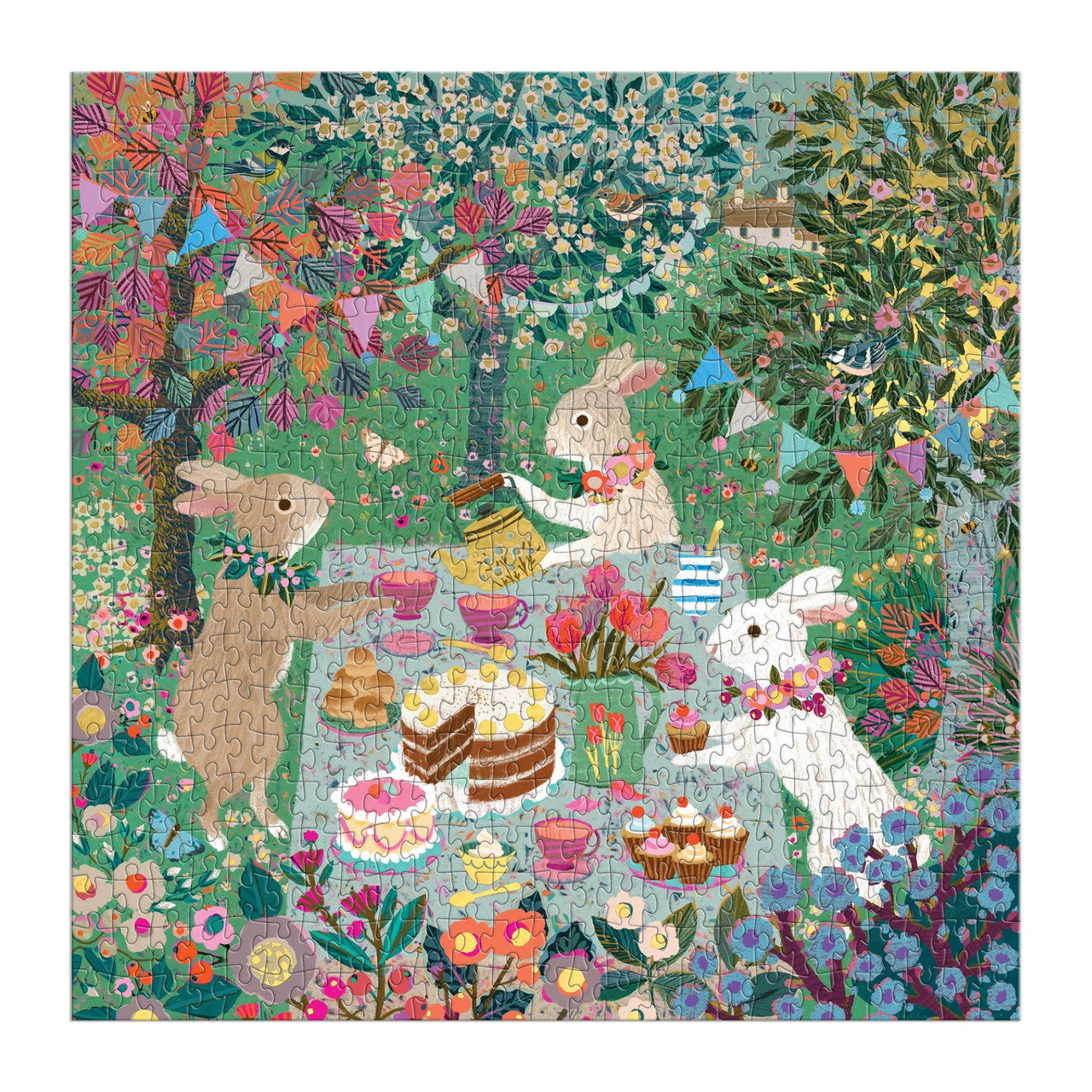 Galison 500pc - Victoria Ball Spring Tea Party Foil Puzzle