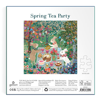 Galison 500pc - Victoria Ball Spring Tea Party Foil Puzzle