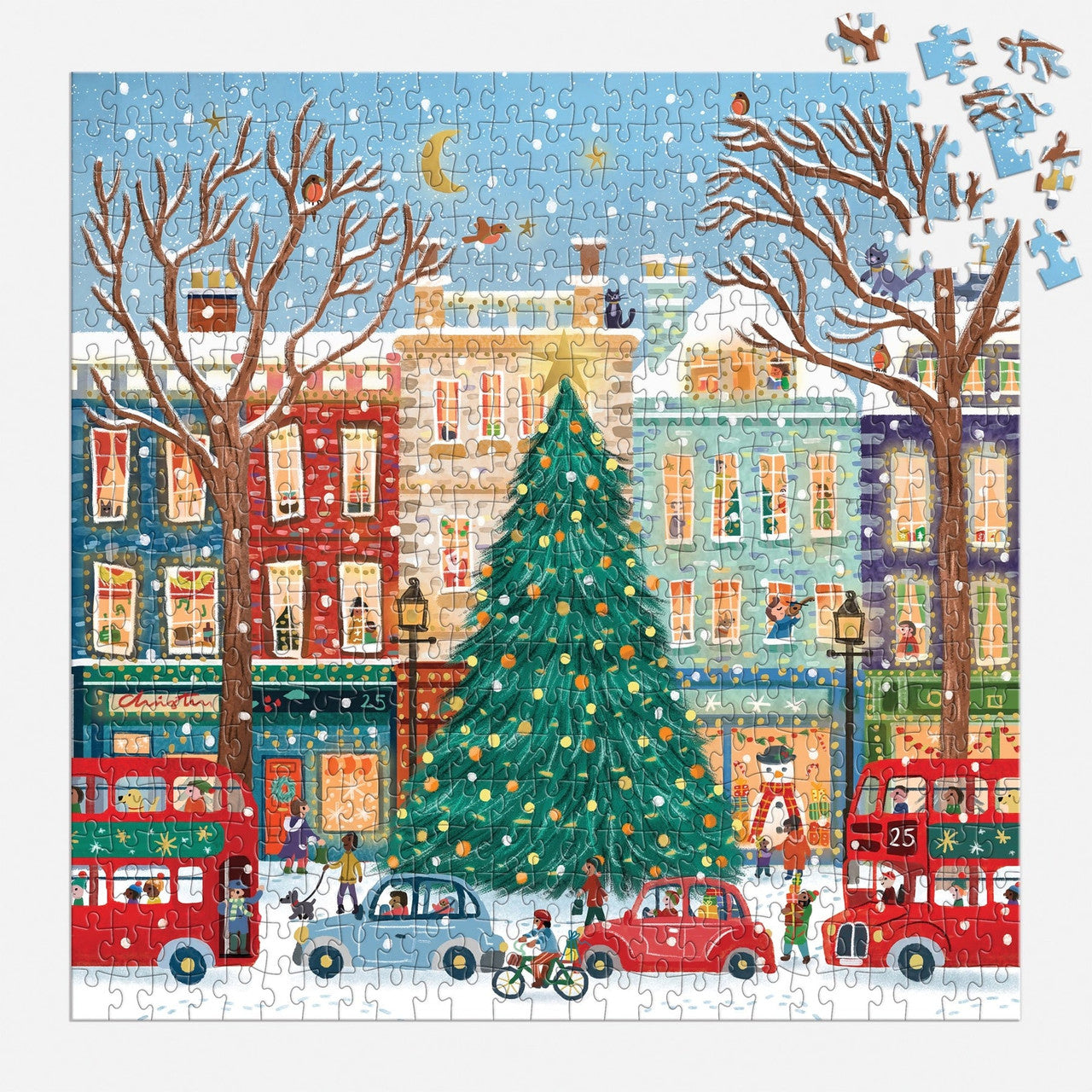 Galison 500pc - Tinsel City Foil Puzzle